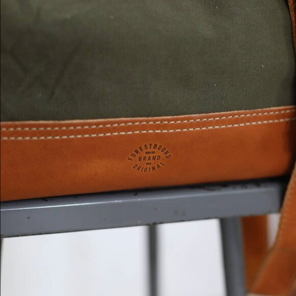 1940's era Salvaged Canvas Carryall - Picture 3 of 7